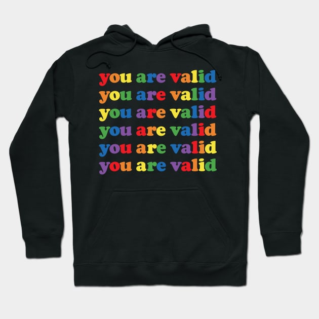 You Are Valid - LGBTQ Pride Hoodie by socialdilemma